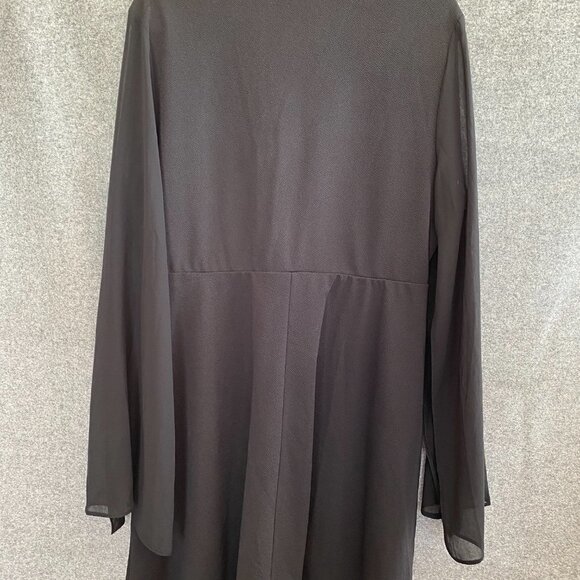 21.  BooHoo Black Sheer Long Sleeve Dress - Picture 6 of 7